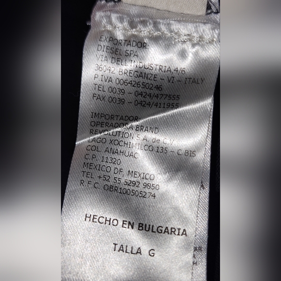 Diesel Black Graphic Tee with White Text Size Large - Picture 4 of 8